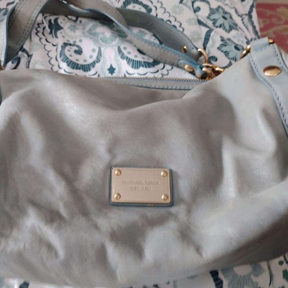 Michael Kors Lt Blue/Denim Shoulder Bag